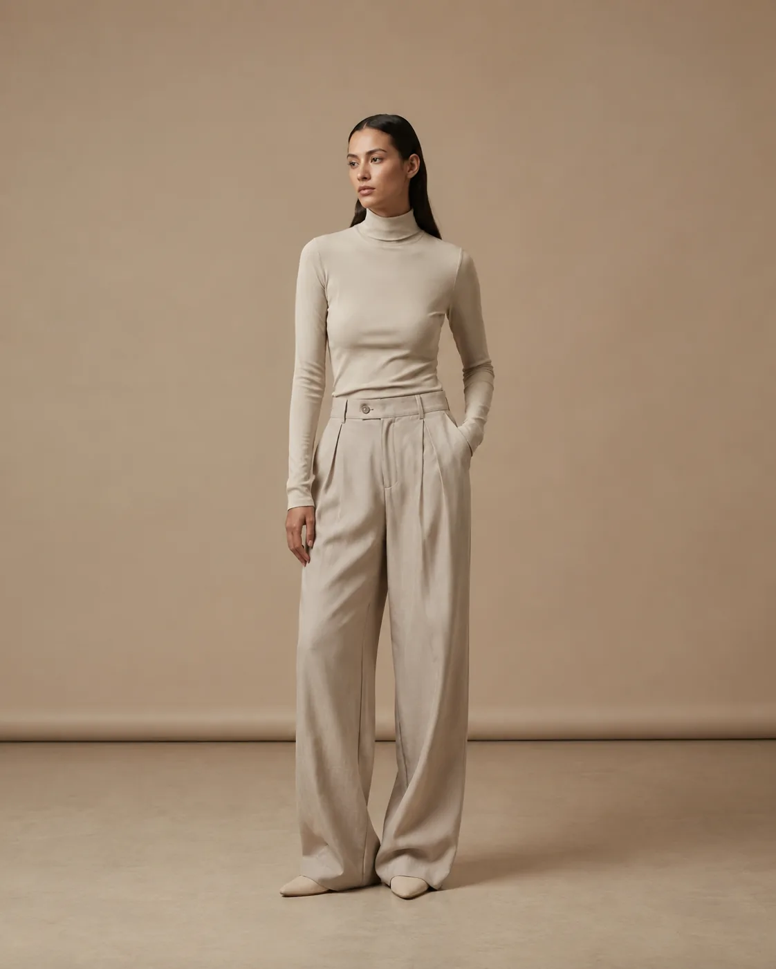 High Neck Long Sleeve Top
