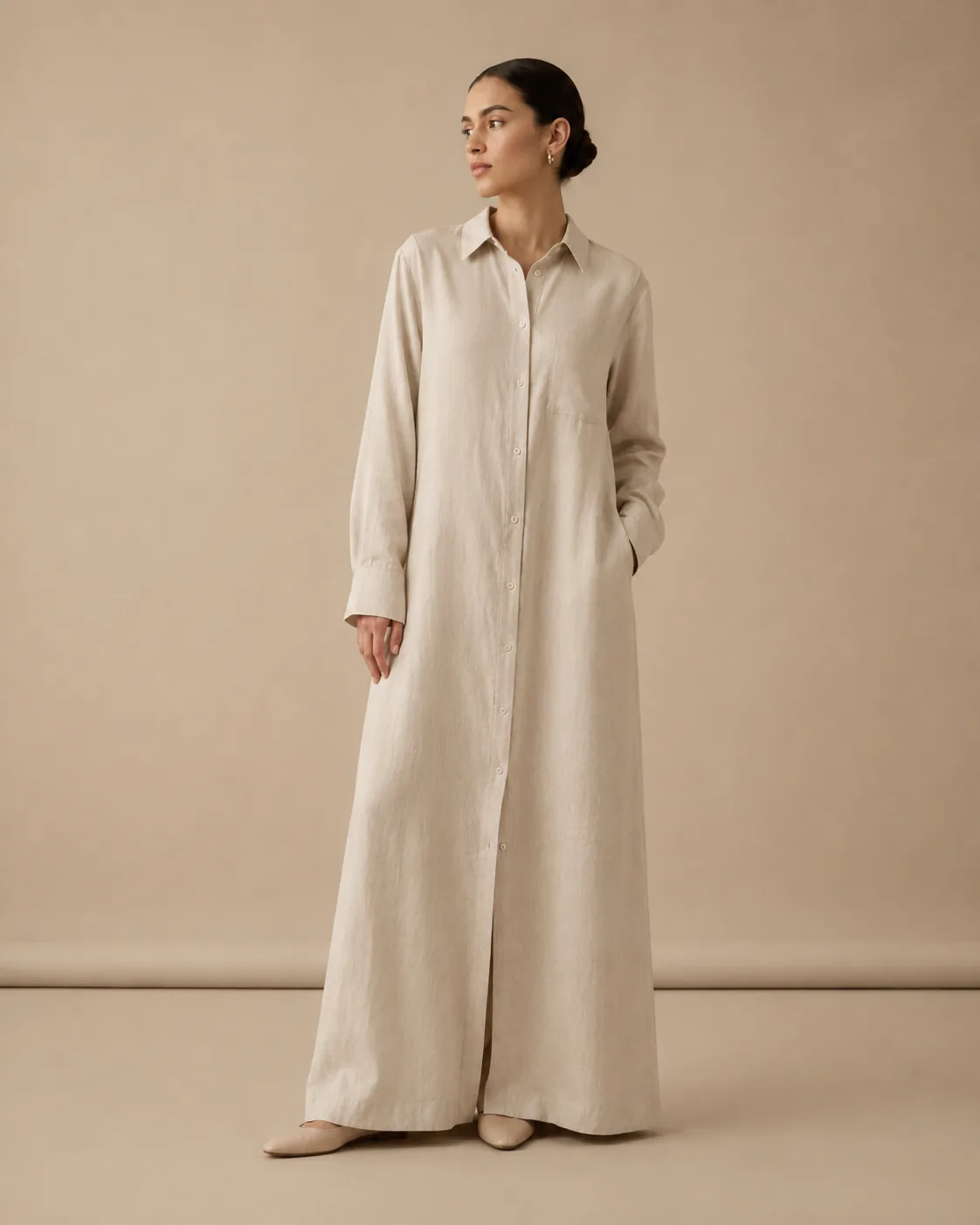 Oversized Modest Shirt Dress